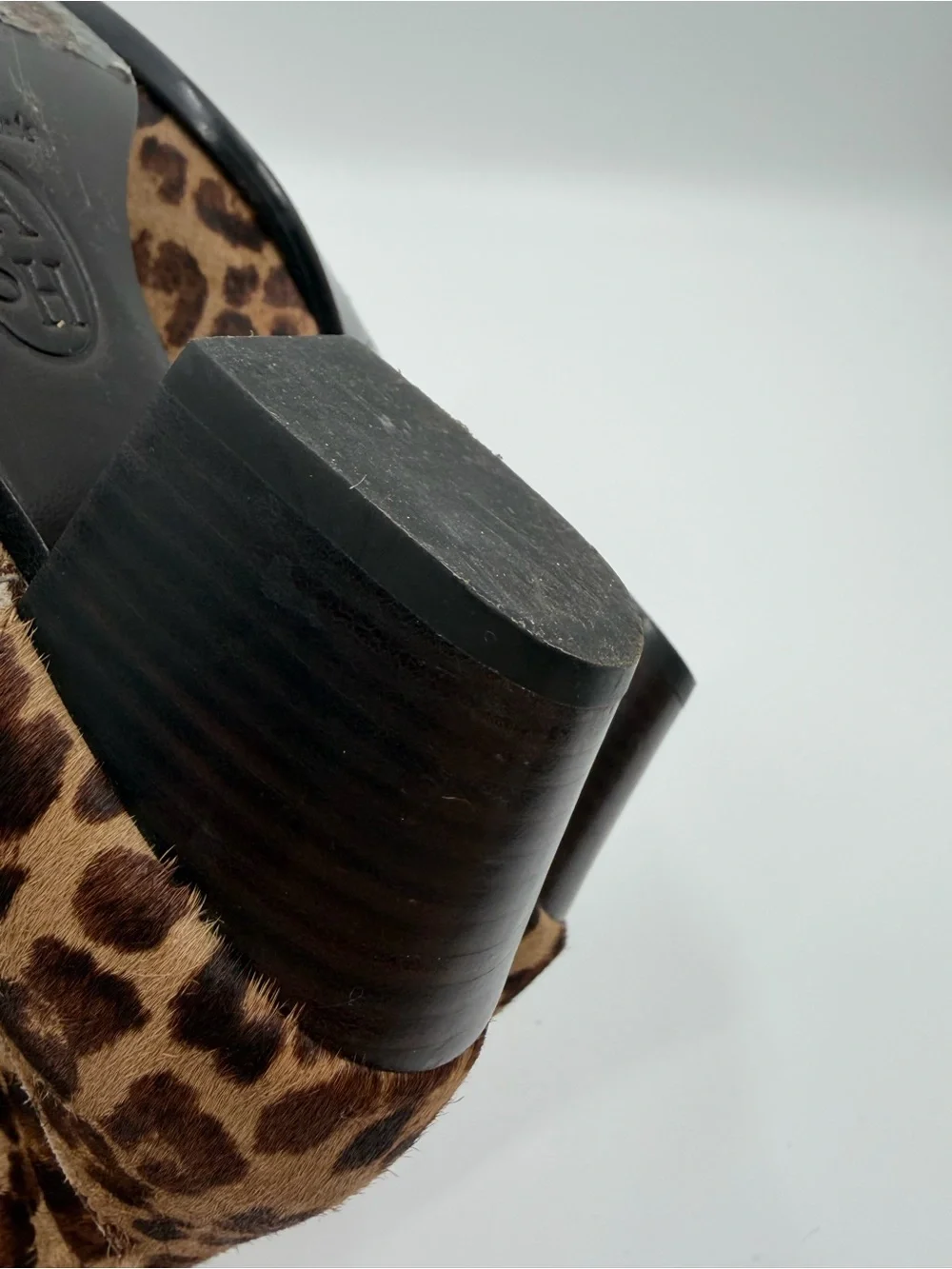Ash Henna Leopard Print Cow Hair Leather Booties
